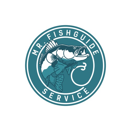 Fisherman logo with the title 'Mr. FishGuide Logo'