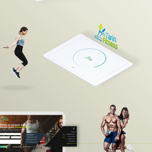 Fitness website with the title 'Web redesign for fitness gym website'