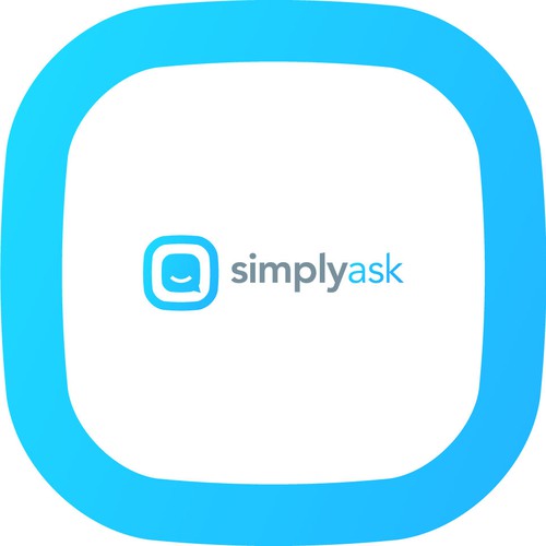 Speech bubble logo with the title 'SimplyAsk Logo Design Proposal '