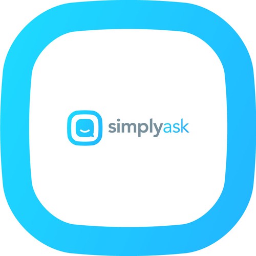 Speech bubble logo with the title 'SimplyAsk Logo Design Proposal '