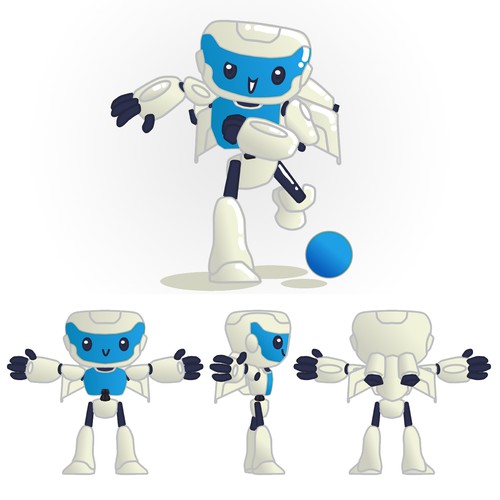Robot illustration with the title 'AI Tech Company Mascot '