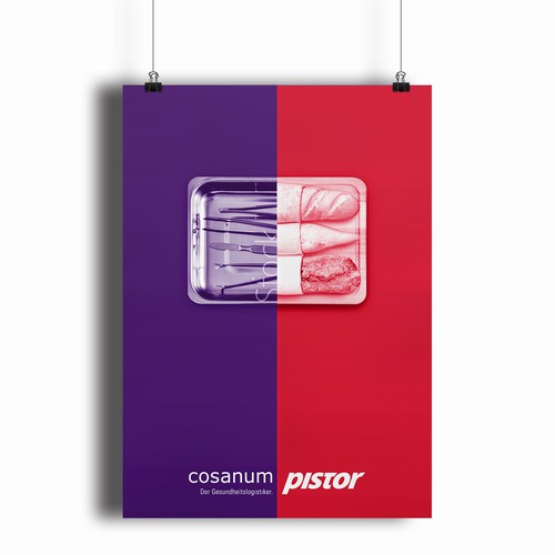 Fusion design with the title 'Bold poster representing a fusion between two companies'