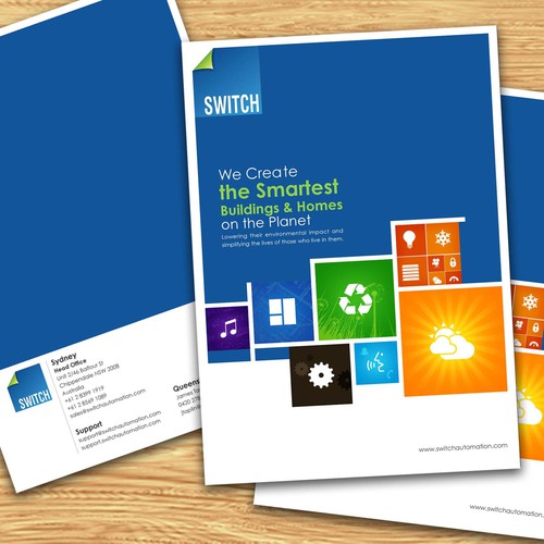 Company profile design with the title 'Print Design - Brochures, stationery, style guide'