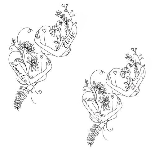 Delicate design with the title 'Delicate tattoo for sisters'