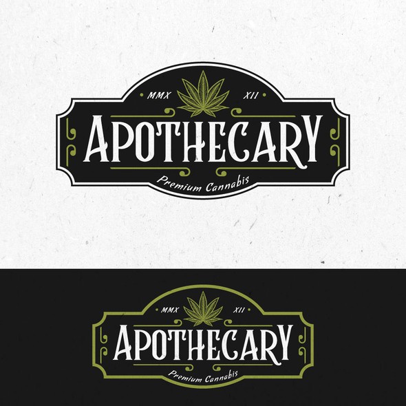 Apothecary logo with the title 'Logo for upscale cannabis dispensary'
