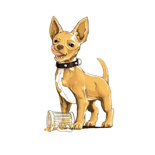 Vector design with the title 'Chihuahua Character'