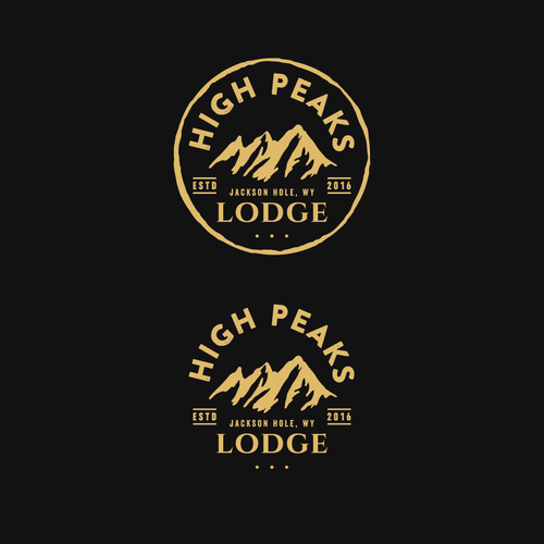 Lodge logo with the title 'High Peaks Lodge'