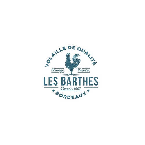 Farm brand with the title 'Winning Logo for Les Barthes'