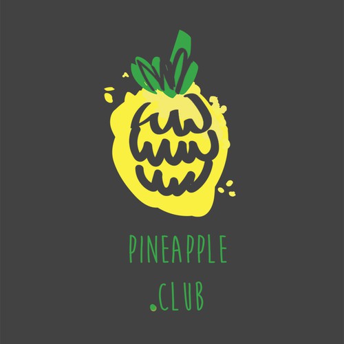 Pineapple logo with the title 'Create a badass logo for our Bangkok based streetwear line'
