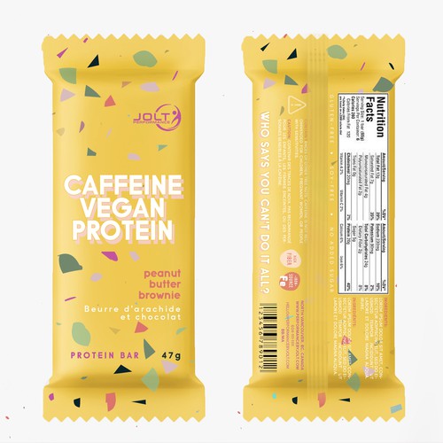 Bright design with the title 'Fun protein bar'