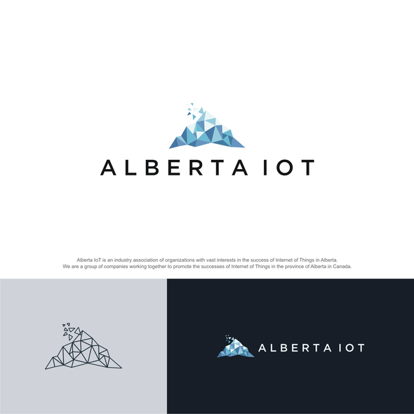 Pixel art design with the title 'ALBERTA IoT - LOGO'