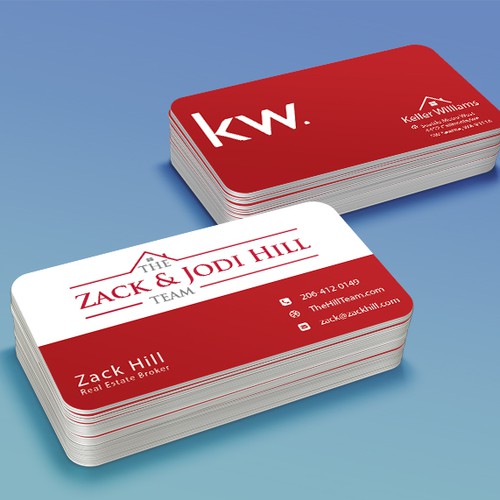 Smooth design with the title 'Zack & Jodi Hill Team: Business Card'