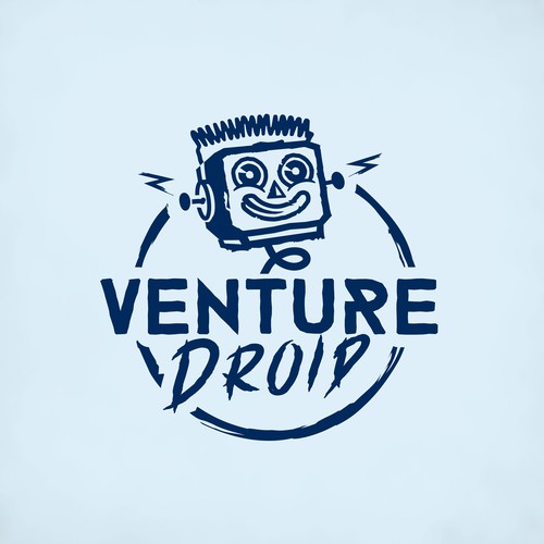 Clothing logo with the title 'Energetic logo for apparel shop Venture Droid'