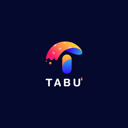 Supplement brand with the title 'Tabu Mushroom Supplement Logo Design'