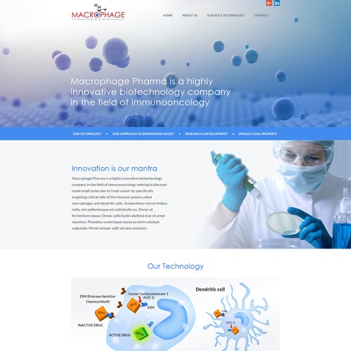 Pharmaceutical website with the title 'Medical website with custom illustration'