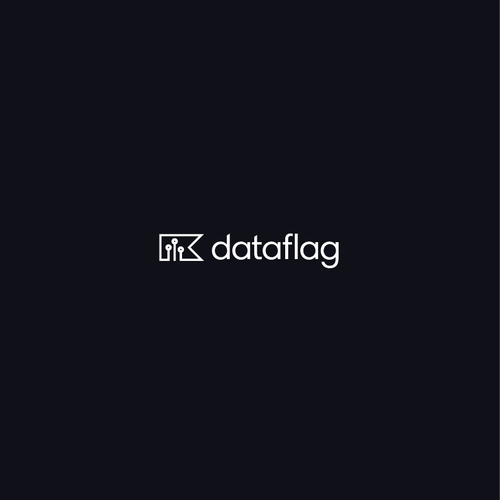 Data science logo with the title 'DataFlag Logo'