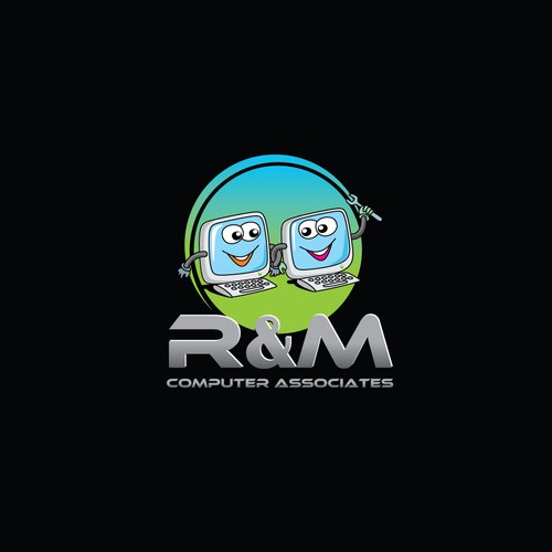 Computer brand with the title 'Computer Service & Support logo concept'