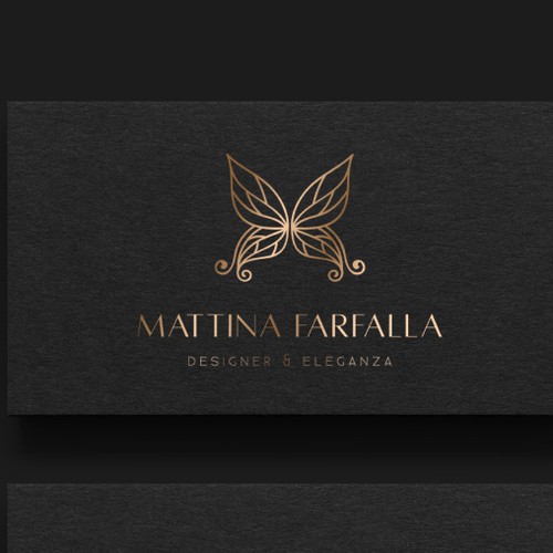 Butterfly design with the title 'Awesome brand mark for Mattina Farfalla®!'