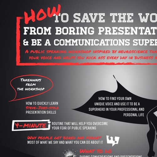 Superhero design with the title 'Infograph'