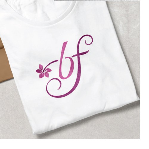 Swirly logo with the title 'Simple but elegant logo for flower event company'