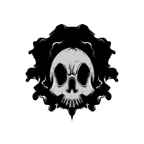 Skull illustration with the title 'Skull Illustration'