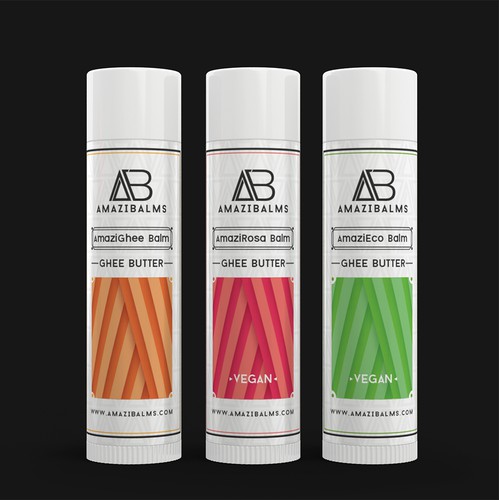 Modern label with the title 'Lip Balm And Candle Label Design'