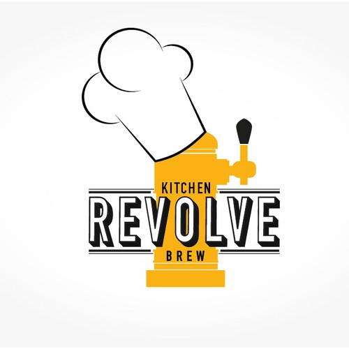 Chief logo with the title 'revolve kitchen & brew'