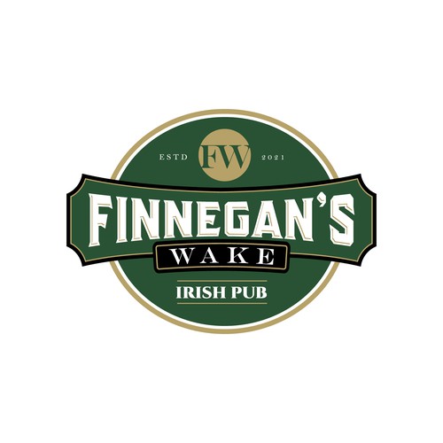 Irish logo with the title 'Logo for an Irish Pub'