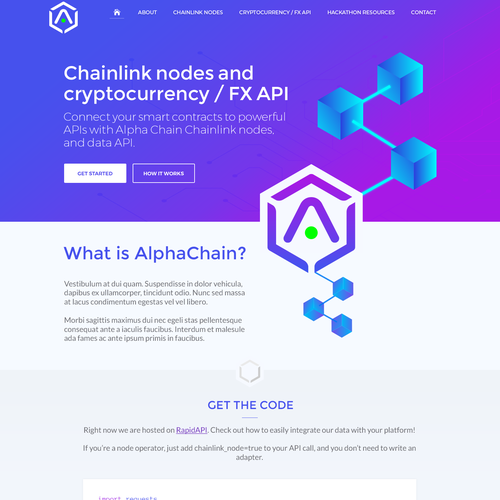 Bitcoin website with the title 'Eye catching website design'