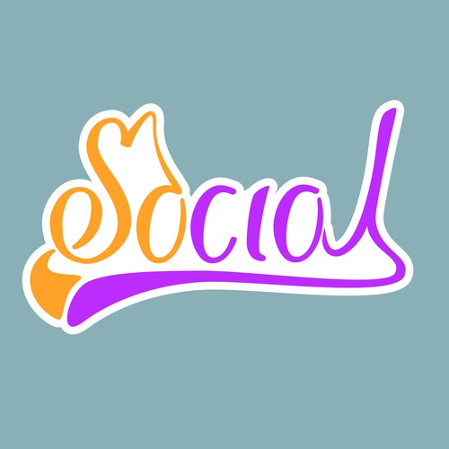 Cursive logo with the title 'Create A Logo For SoSocial.Com'
