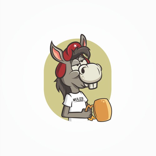 Donkey logo with the title 'Logo Concept for Moscow Muler'