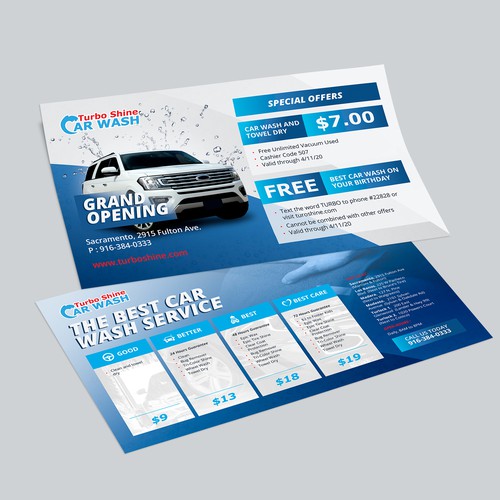 Print ad design with the title 'print ad design concept for a car wash company'