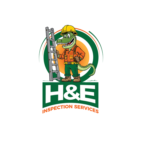 Gator logo with the title 'Logo for H&E Inspection Service'