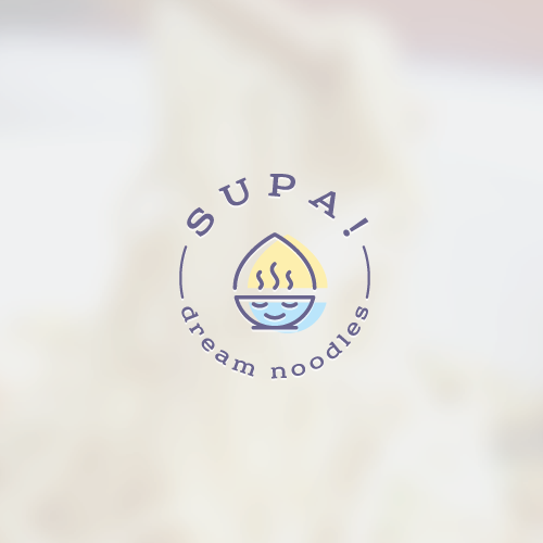 Soup logo with the title 'Minimalistic badge logo'