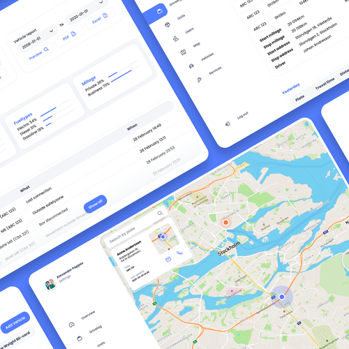 Automotive website with the title 'Carnect GPS - tracking'