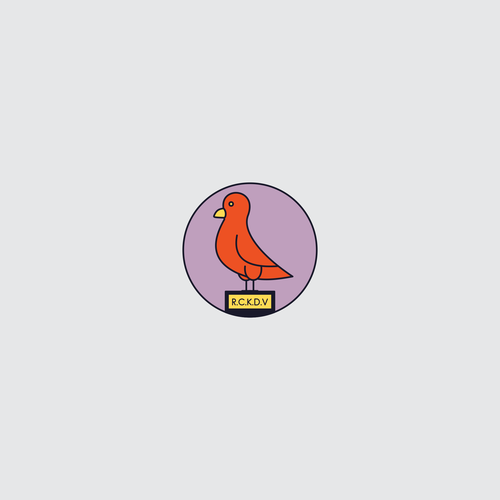Pastel logo with the title 'Design concept for Rock Dove'