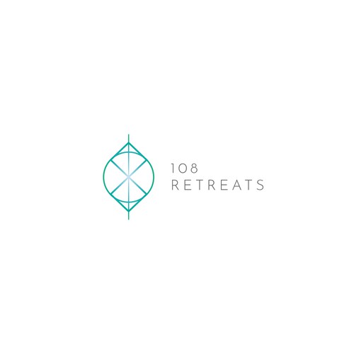 Yoga studio design with the title 'Logo design of 108 retreats yoga studio'