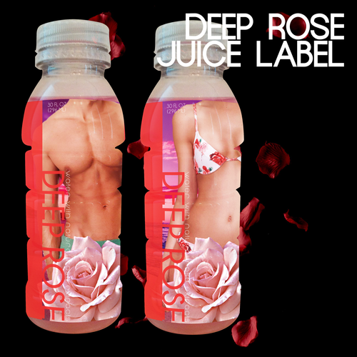 Rose label with the title 'Label Design Concept'