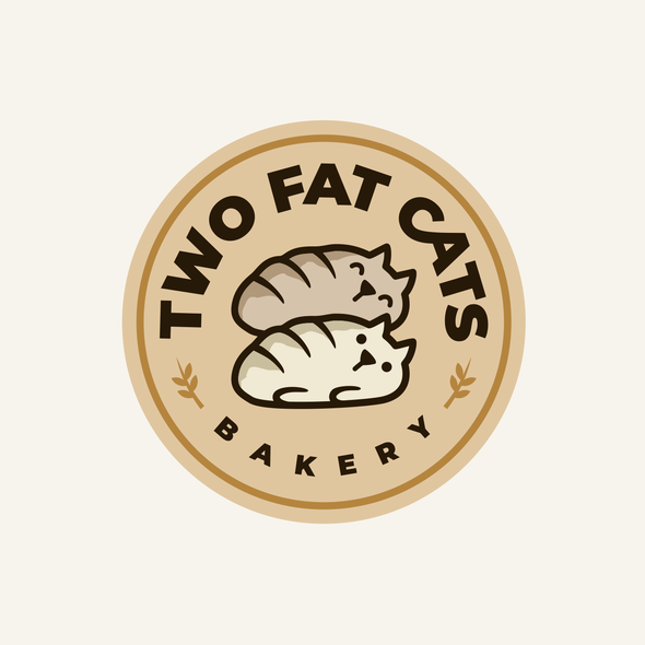 Cat design with the title 'TWO FAT CATS'