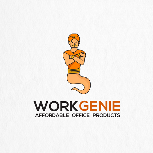 New logo with the title 'Work Genie LOGO'