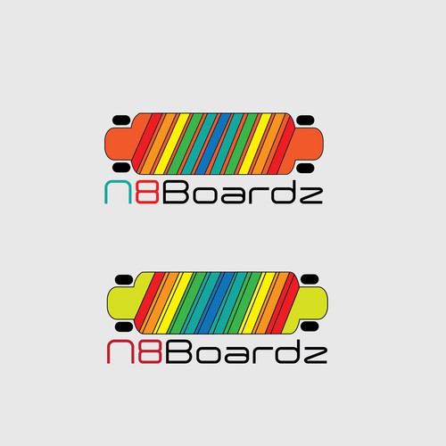 Skater design with the title 'Bold Colorful design'