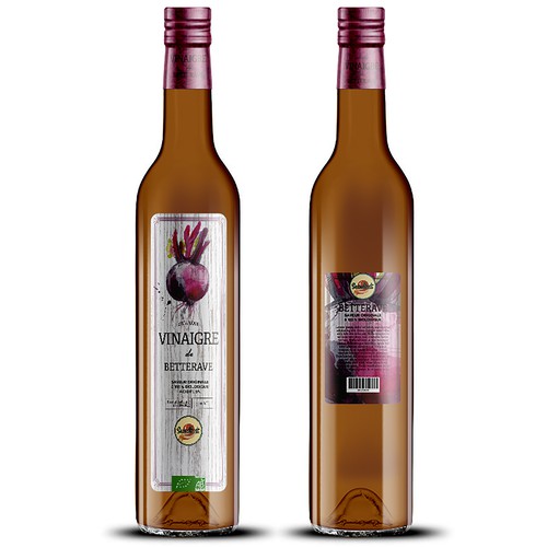 Food label with the title 'Vinegar label design'