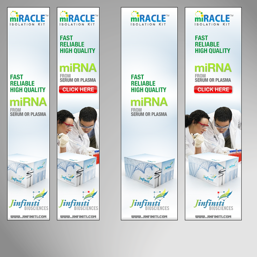 Animated GIF design with the title 'Jinfiniti Biosciences animated flash banner'