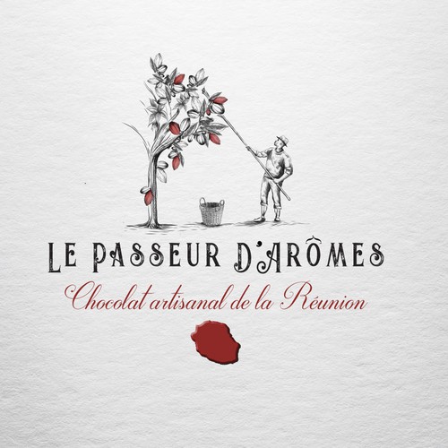 Old school logo with the title 'Le Passeur D'aromes'