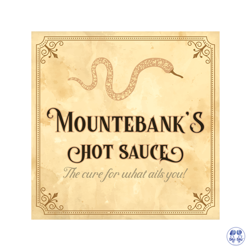 Snake logo with the title 'Hot Sauce Logo'