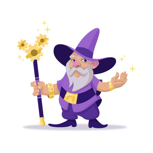 Caricature artwork with the title 'Gnome Mascot'