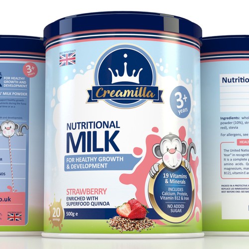 Packaging with the title 'Label design'