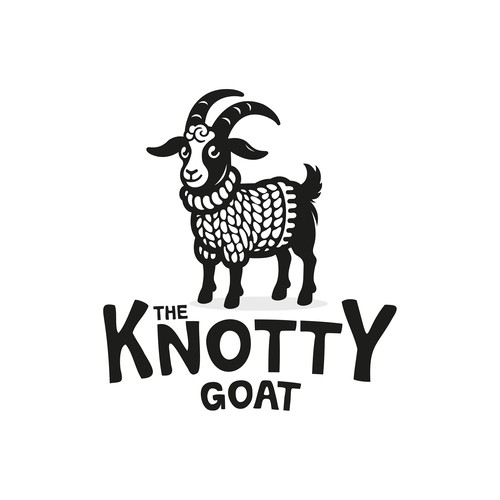 Knitting design with the title 'The Knotty Goat'