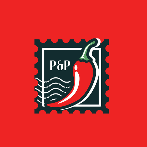 Food truck design with the title 'Bold logo concept featuring a chili pepper'