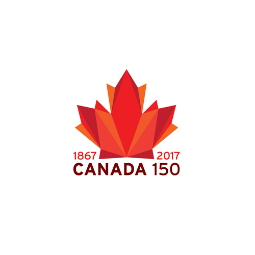 Symmetrical design with the title 'Canada 150'